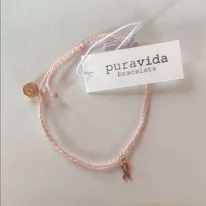 Pura Vida breast cancer awareness bracelet